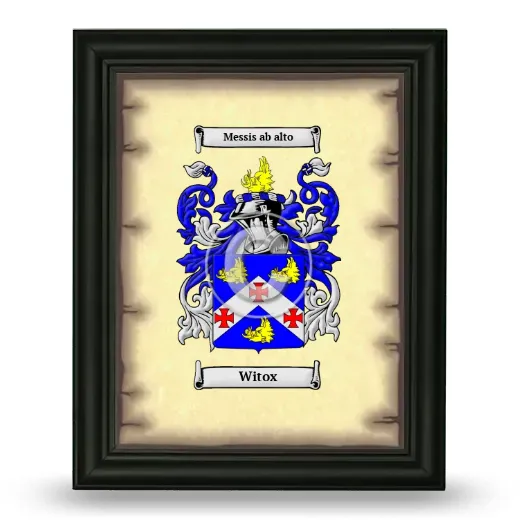 Witox Coat of Arms Framed - Black