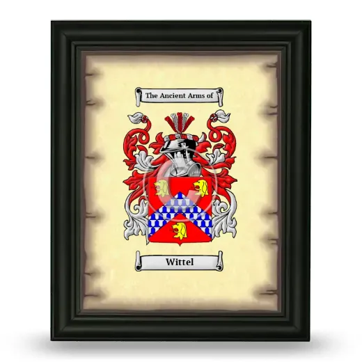Wittel Coat of Arms Framed - Black