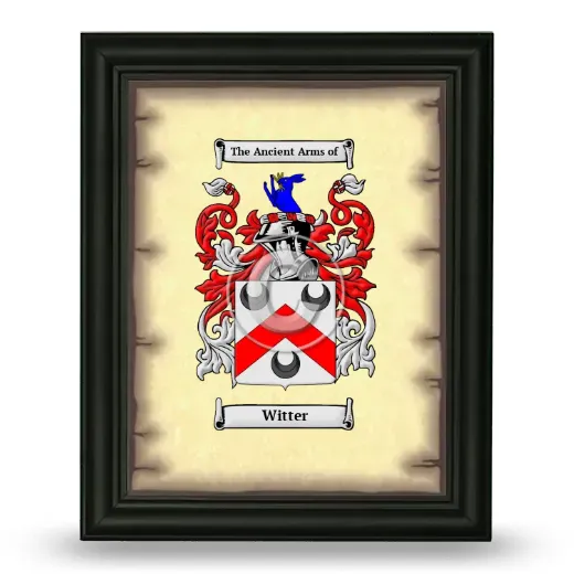 Witter Coat of Arms Framed - Black