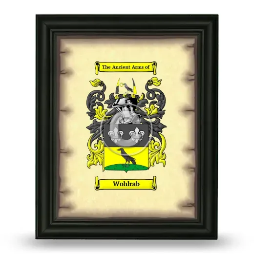 Wohlrab Coat of Arms Framed - Black