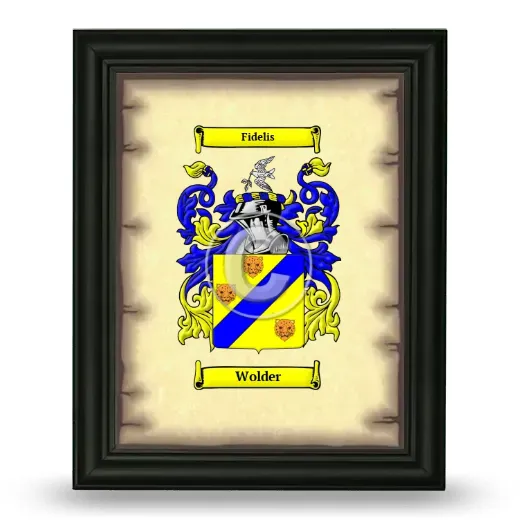 Wolder Coat of Arms Framed - Black