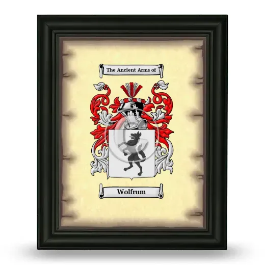 Wolfrum Coat of Arms Framed - Black