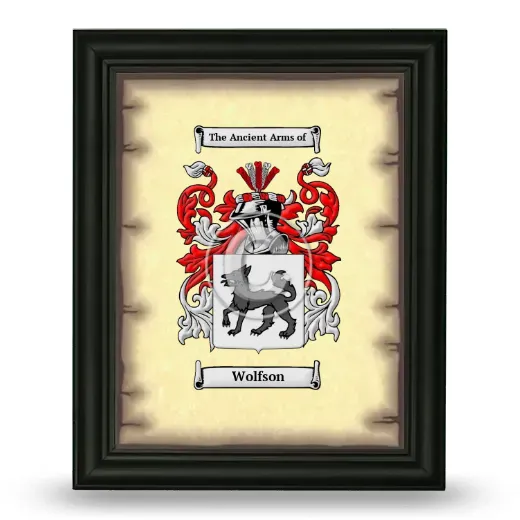 Wolfson Coat of Arms Framed - Black