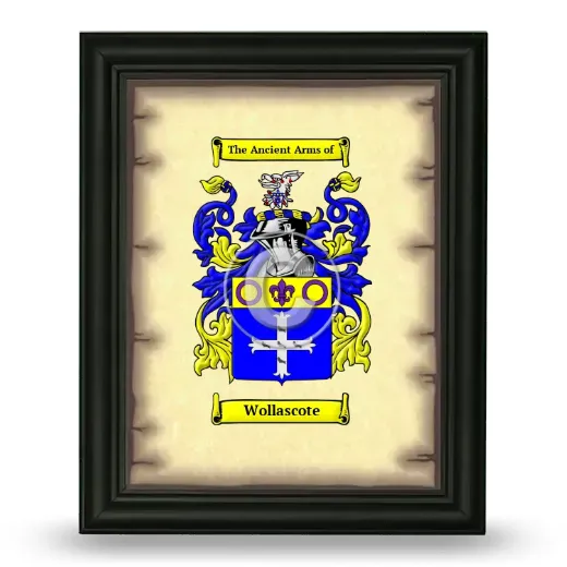 Wollascote Coat of Arms Framed - Black