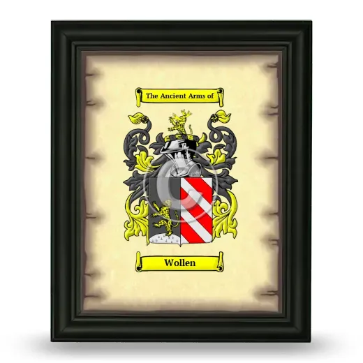 Wollen Coat of Arms Framed - Black