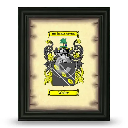 Woller Coat of Arms Framed - Black