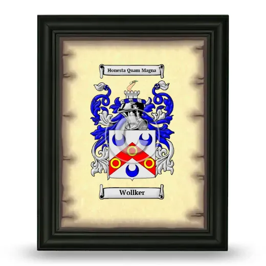 Wollker Coat of Arms Framed - Black