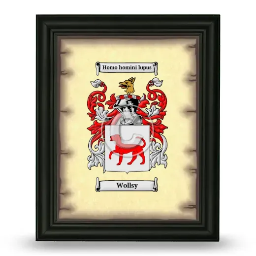 Wollsy Coat of Arms Framed - Black