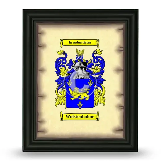 Wolstenholme Coat of Arms Framed - Black