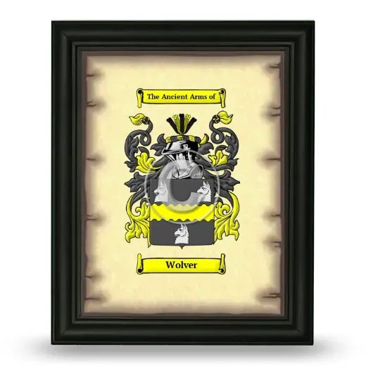 Wolver Coat of Arms Framed - Black