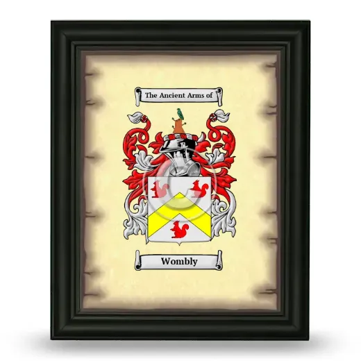Wombly Coat of Arms Framed - Black