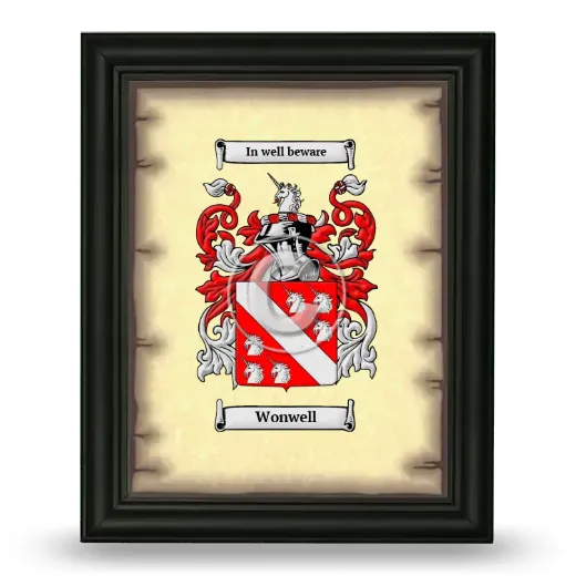 Wonwell Coat of Arms Framed - Black