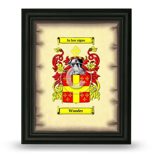 Wooder Coat of Arms Framed - Black