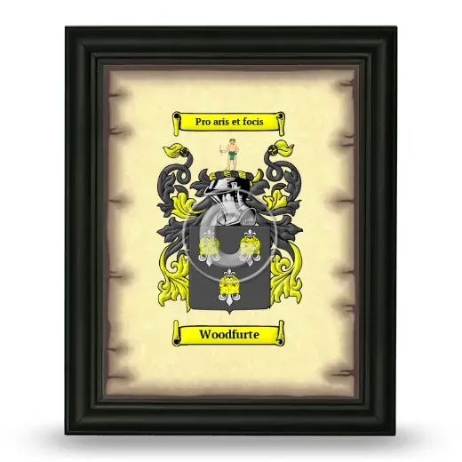 Woodfurte Coat of Arms Framed - Black