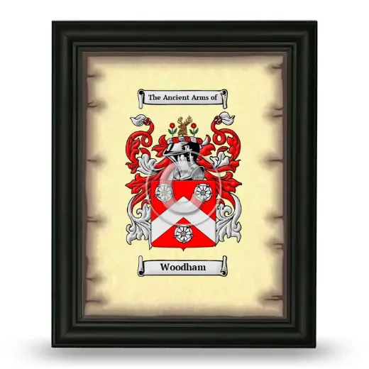 Woodham Coat of Arms Framed - Black