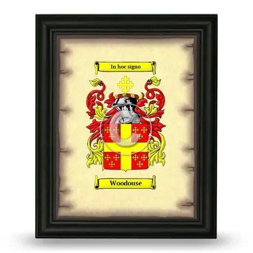 Woodouse Coat of Arms Framed - Black