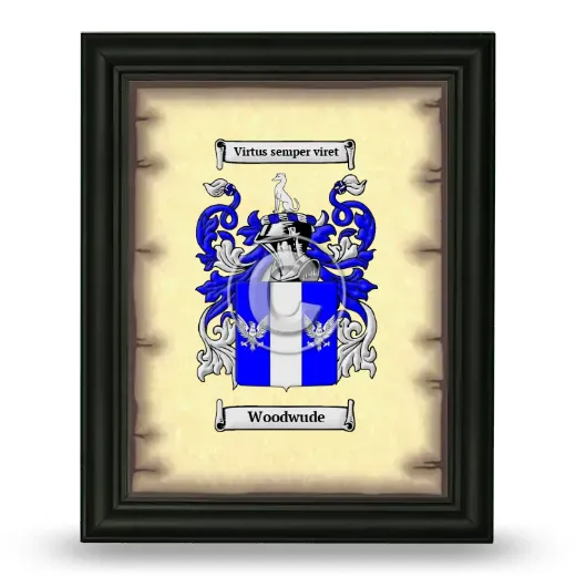Woodwude Coat of Arms Framed - Black