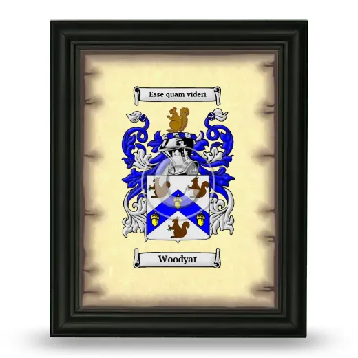 Woodyat Coat of Arms Framed - Black