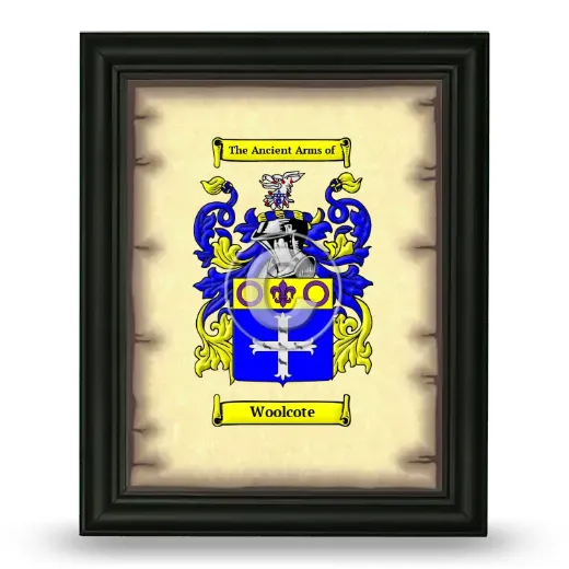 Woolcote Coat of Arms Framed - Black