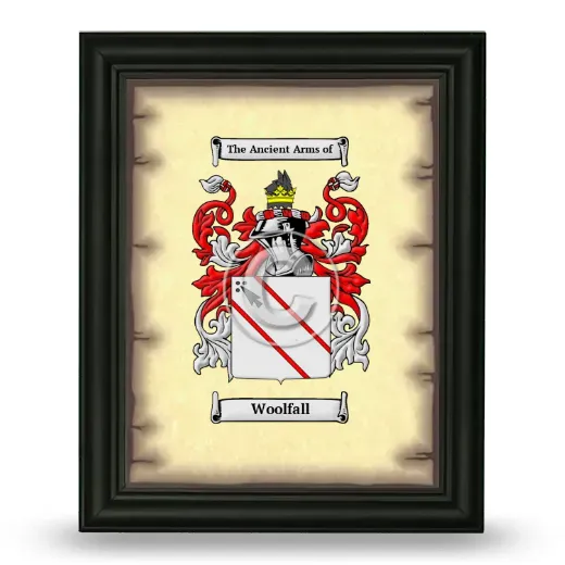 Woolfall Coat of Arms Framed - Black