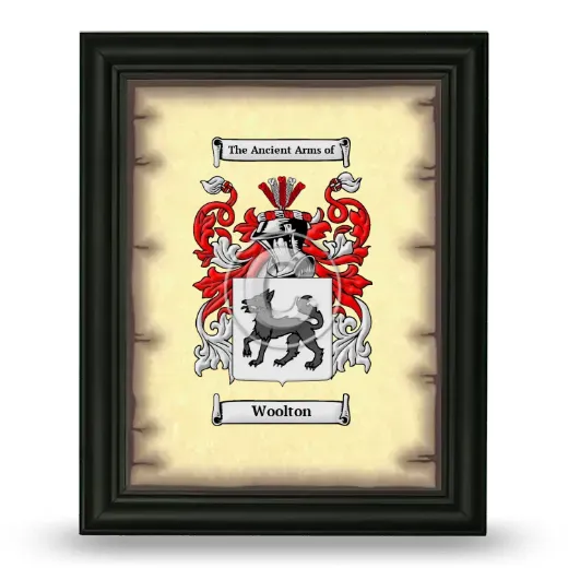 Woolton Coat of Arms Framed - Black