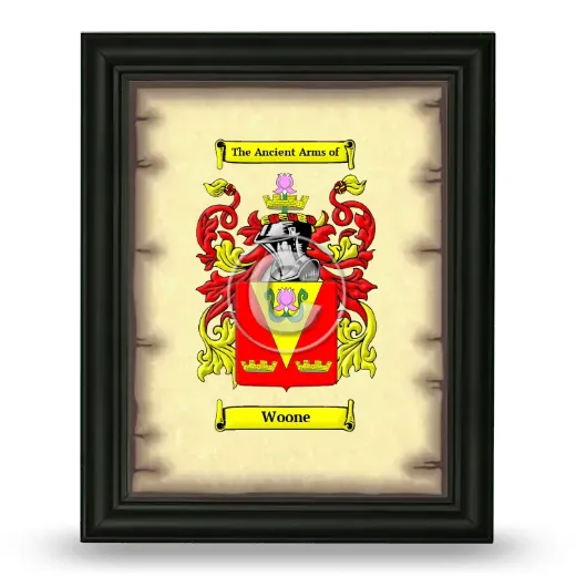 Woone Coat of Arms Framed - Black