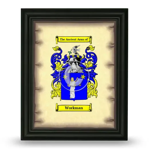 Workman Coat of Arms Framed - Black