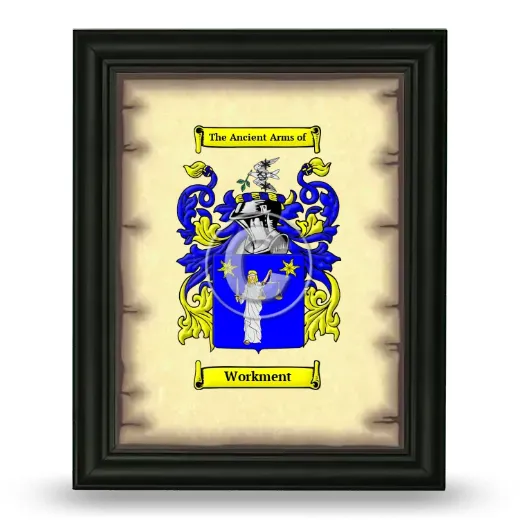 Workment Coat of Arms Framed - Black