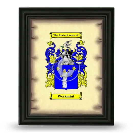 Workmint Coat of Arms Framed - Black