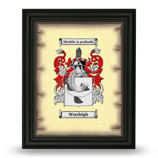Worrleigh Coat of Arms Framed - Black
