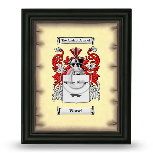 Worsel Coat of Arms Framed - Black