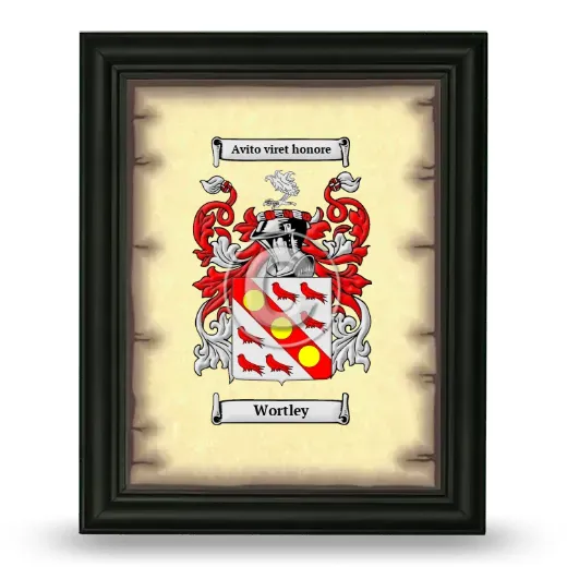 Wortley Coat of Arms Framed - Black