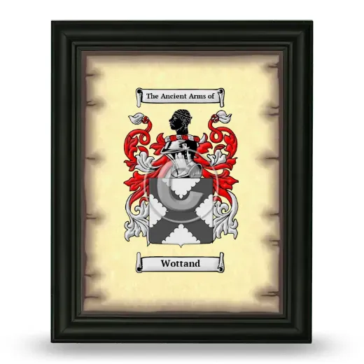 Wottand Coat of Arms Framed - Black