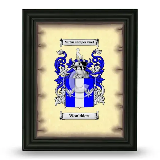Woulddert Coat of Arms Framed - Black