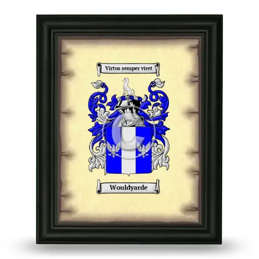 Wouldyarde Coat of Arms Framed - Black