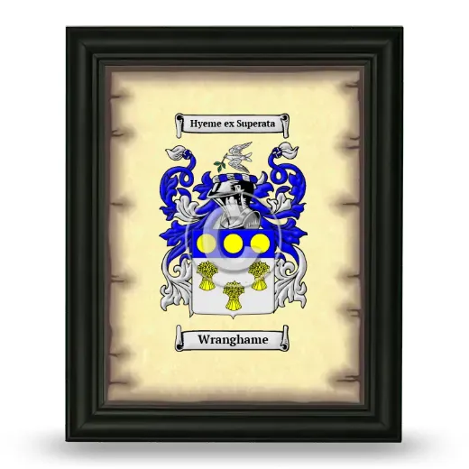 Wranghame Coat of Arms Framed - Black