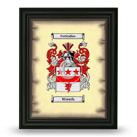 Wreath Coat of Arms Framed - Black