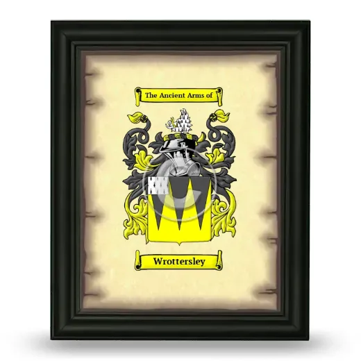 Wrottersley Coat of Arms Framed - Black