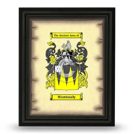 Wrottesely Coat of Arms Framed - Black