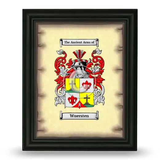 Wuersten Coat of Arms Framed - Black