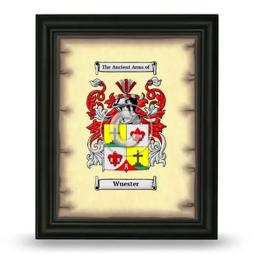 Wuester Coat of Arms Framed - Black