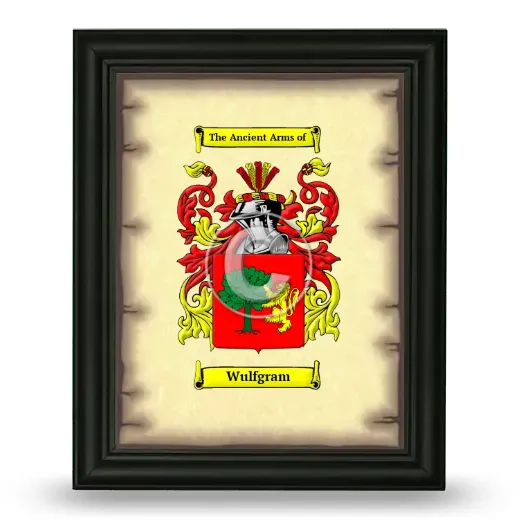 Wulfgram Coat of Arms Framed - Black