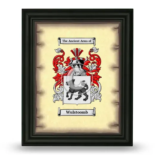 Wulstoomb Coat of Arms Framed - Black