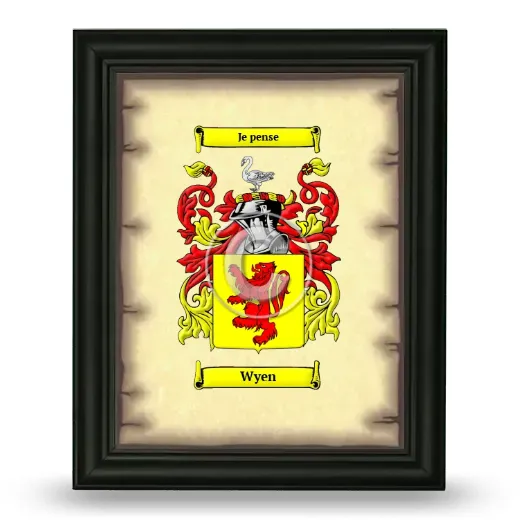 Wyen Coat of Arms Framed - Black
