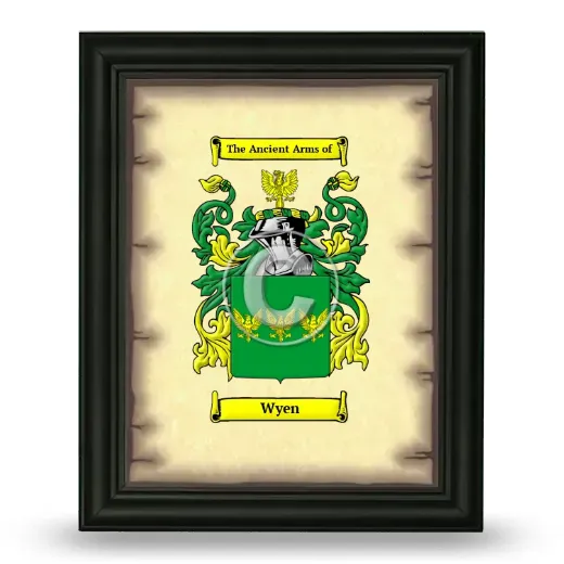 Wyen Coat of Arms Framed - Black