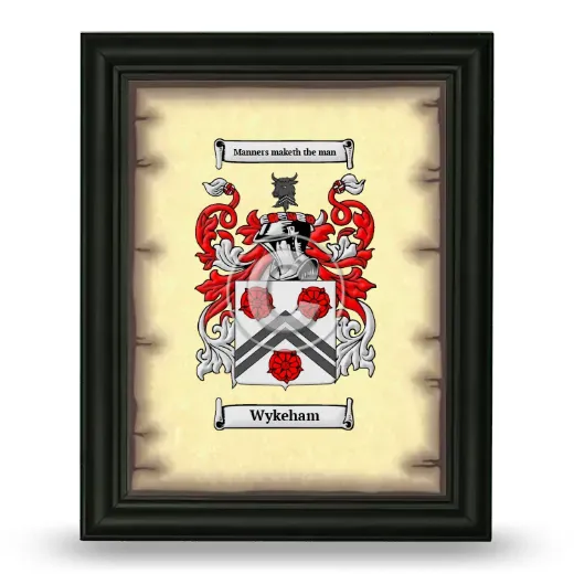 Wykeham Coat of Arms Framed - Black