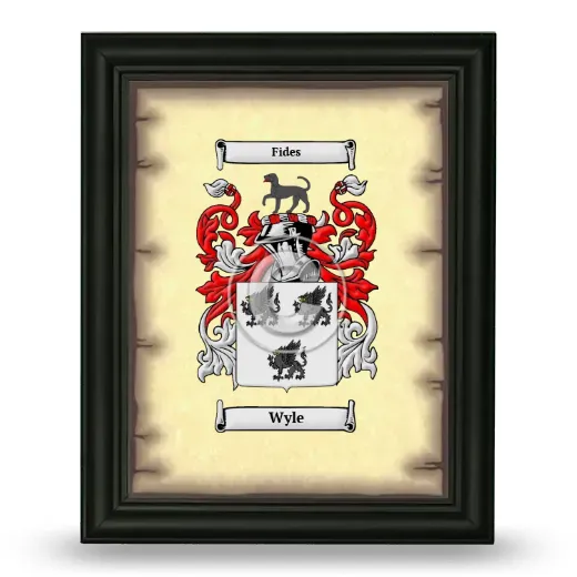 Wyle Coat of Arms Framed - Black