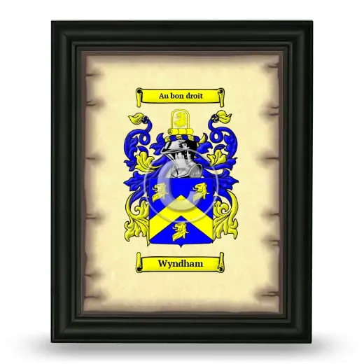 Wyndham Coat of Arms Framed - Black