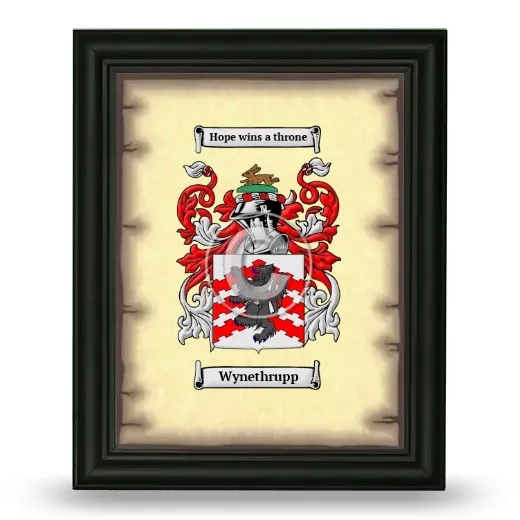 Wynethrupp Coat of Arms Framed - Black