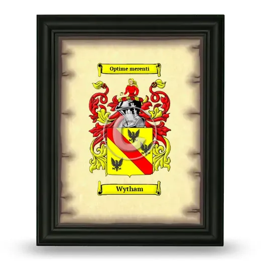 Wytham Coat of Arms Framed - Black